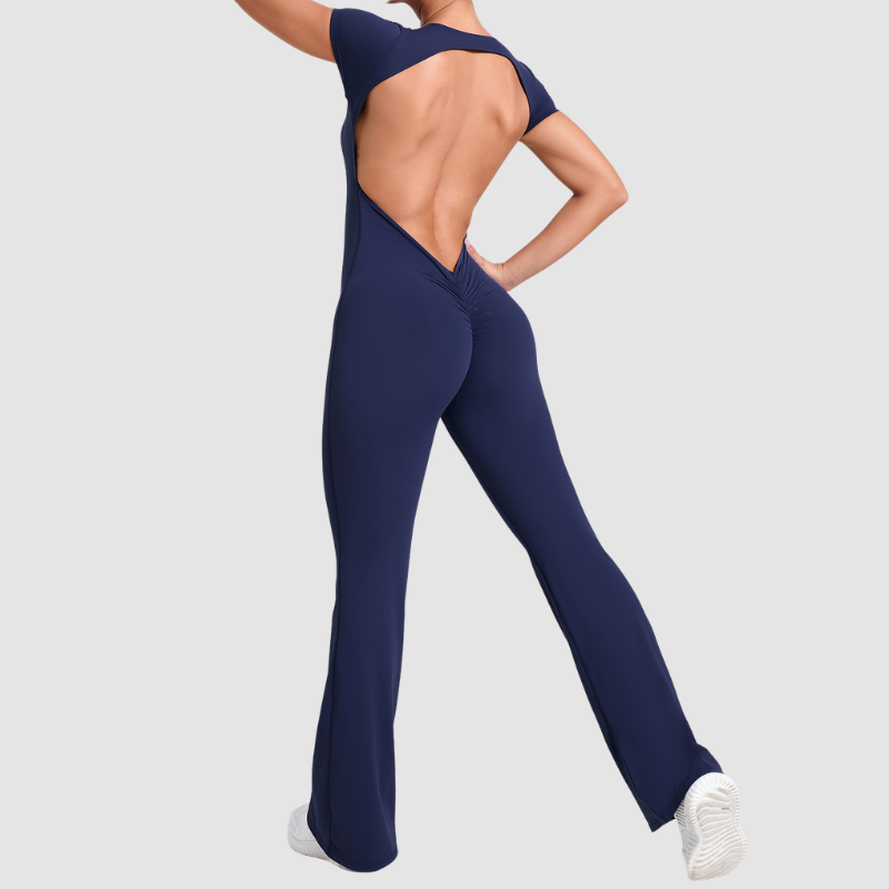 Wholesale Color blocked short sleeve backless | Wonderxfans bulk activewear