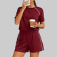 Wholesale Women's Short Sleeve T-Shirt & Shorts Casual Athletic Set