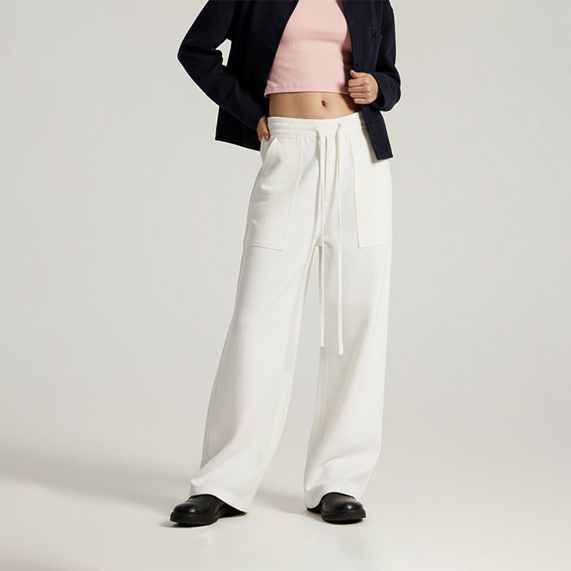 Drawstring cargo casual pants