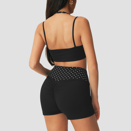 Wholesale Women's Polka Dot Yoga Set – Bra + Fitted Bottoms