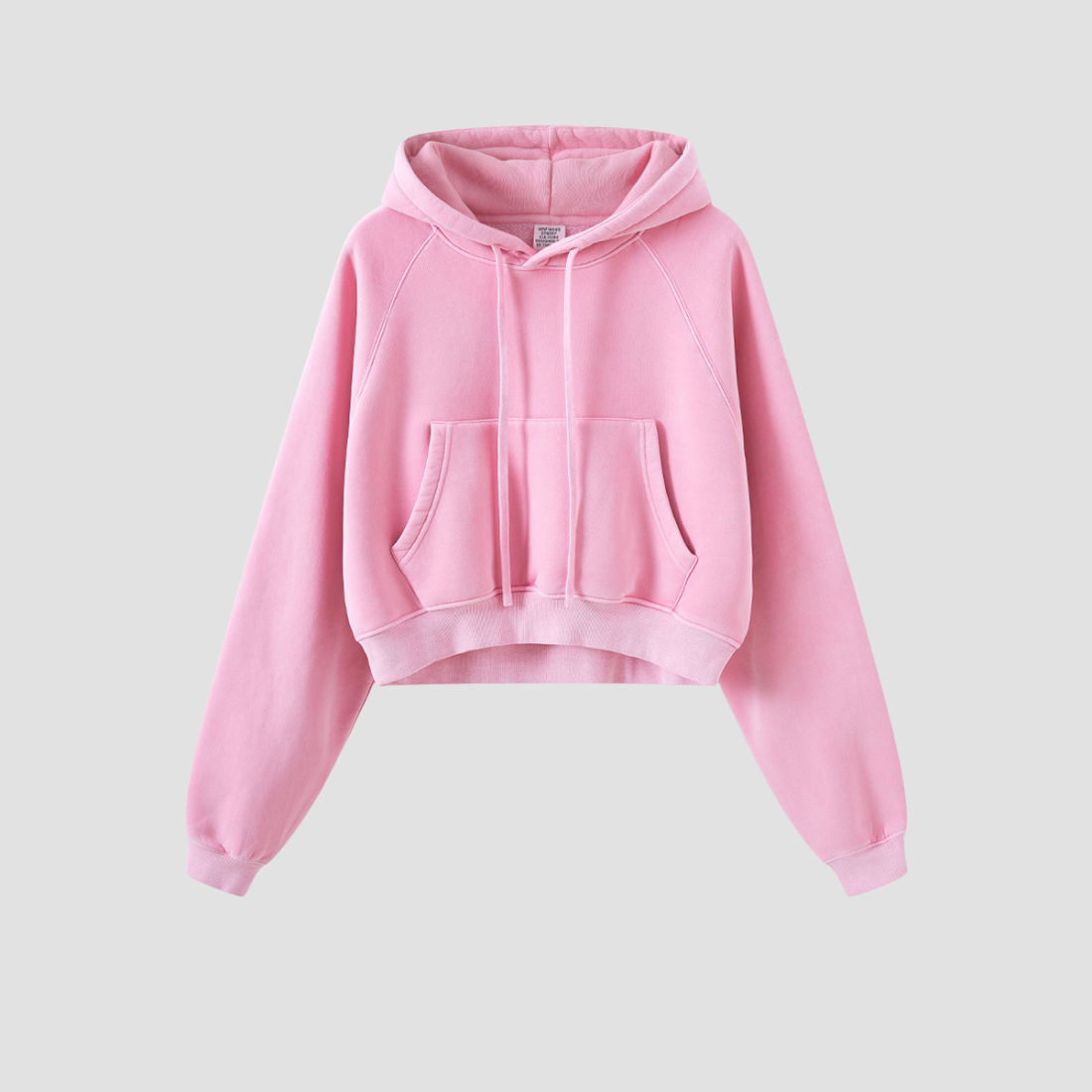 Wholesale Women’s Vintage Washed Raglan Hoodie – Fleece Cropped Pullover