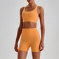 Wholesale Women's Quick-Dry Naked Feel Vest+Fitted Biker Shorts Yoga Set