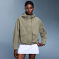 Durable Loose-Fit Cropped Windbreaker Jacket
