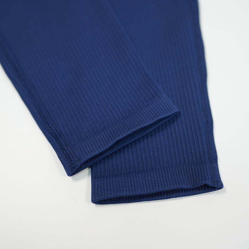 Open-collar zip-up long-sleeve jumpsuit