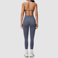 Wholesale Women's Seamless Sports Bra and Leggings Set – Open-Back Yoga Set