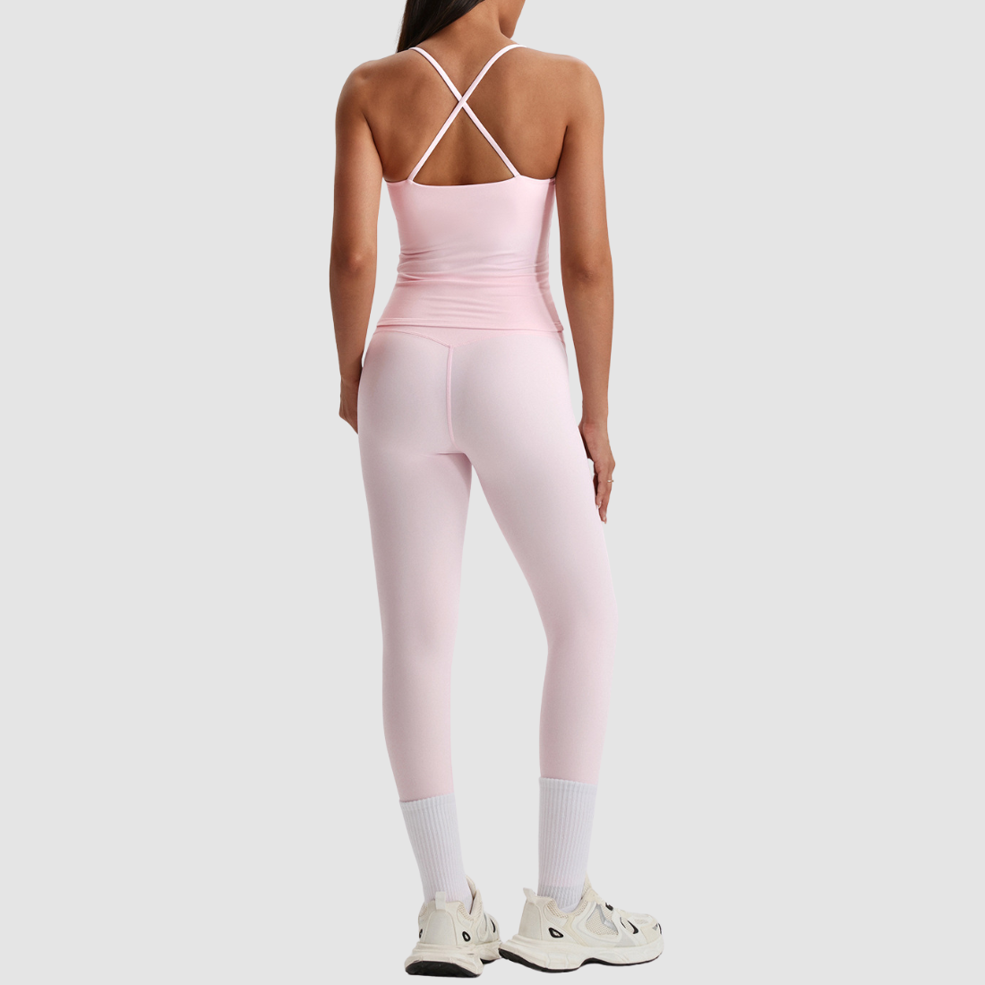 Women's Activewear Padded Sleeveless Top & Straight-Leg Pants Yoga Set