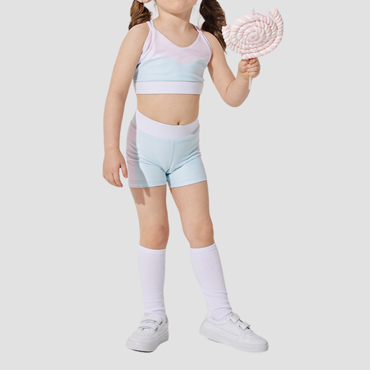 Wholesale Women's & Kids' Matching Yoga Set – Printed Pilates Bra & Leggings Mother-Daughter