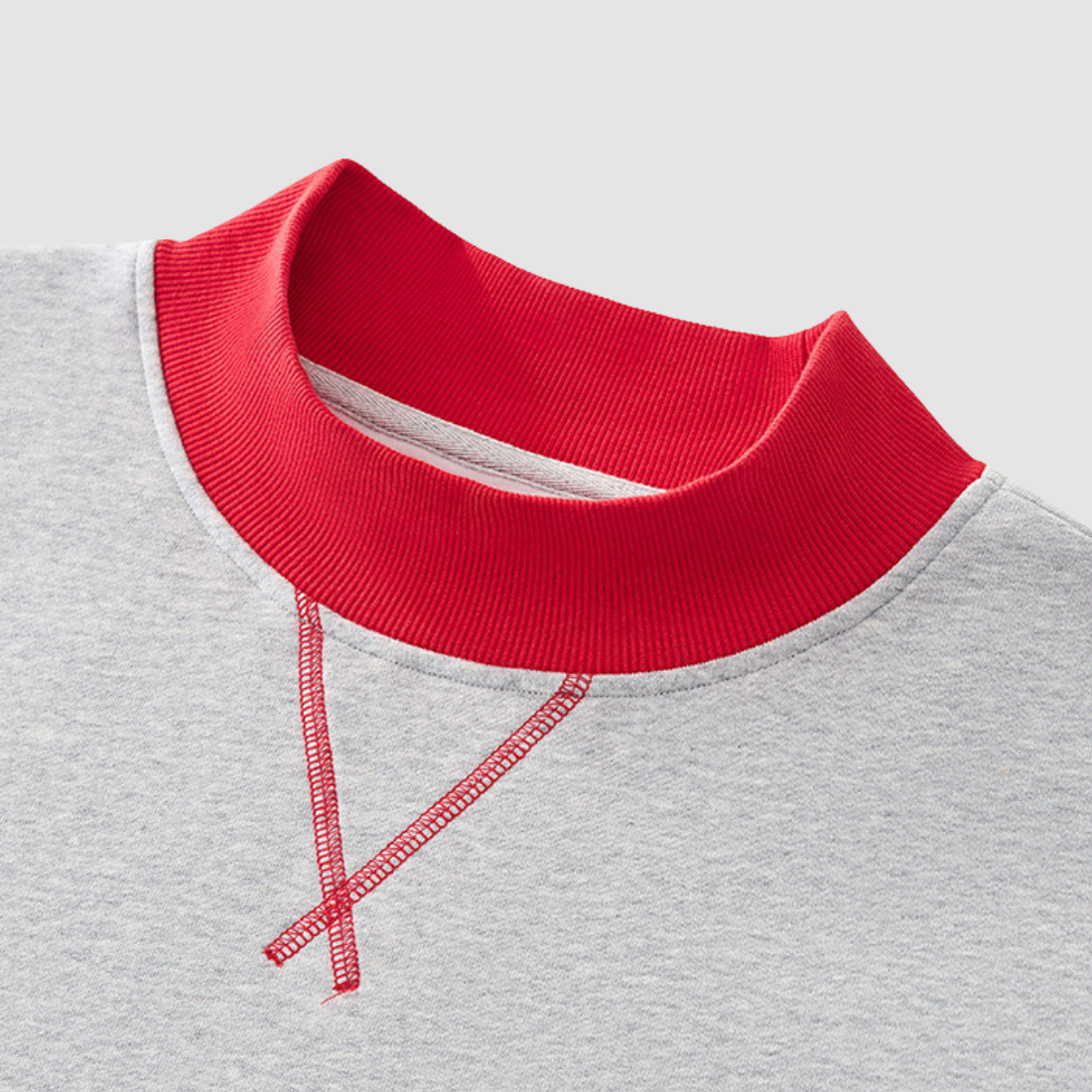 Wholesale Women’s Fleece-Lined Contrast Mock-Neck Sweatshirt
