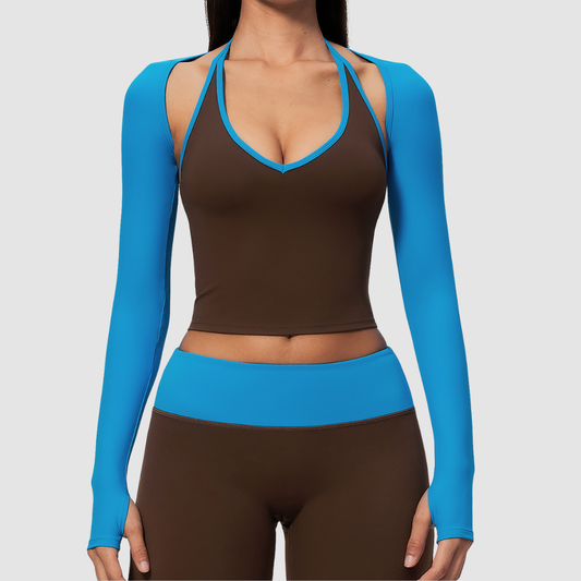 Wholesale Women’s Open-Back Yoga Shrug – Quick-Dry Long Sleeve