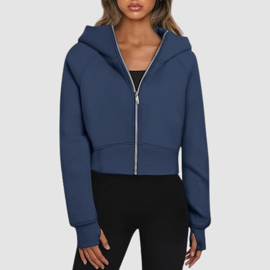 Wholesale Cropped Zip Up Hoodie | Wonderxfans bulk activewear