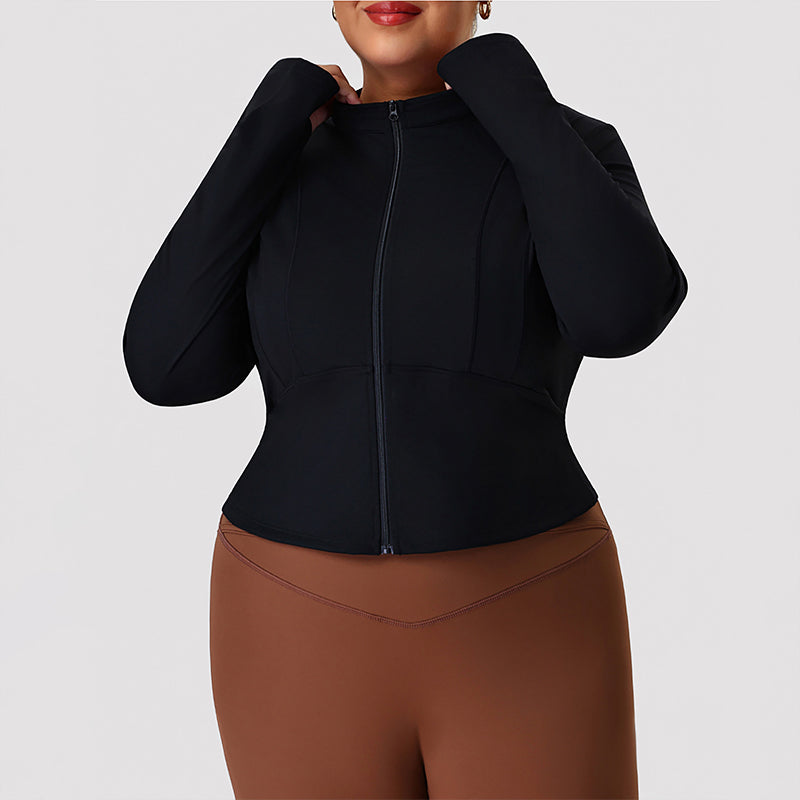 Wholesale plus-size yoga slimming jacket