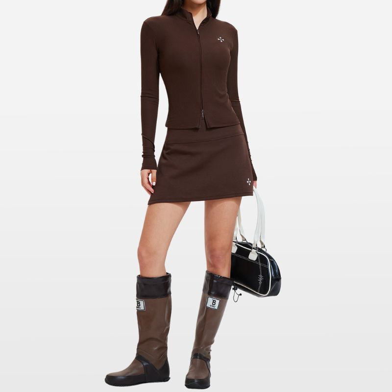 High-Waist Slim A-Line Dress – Global Ship