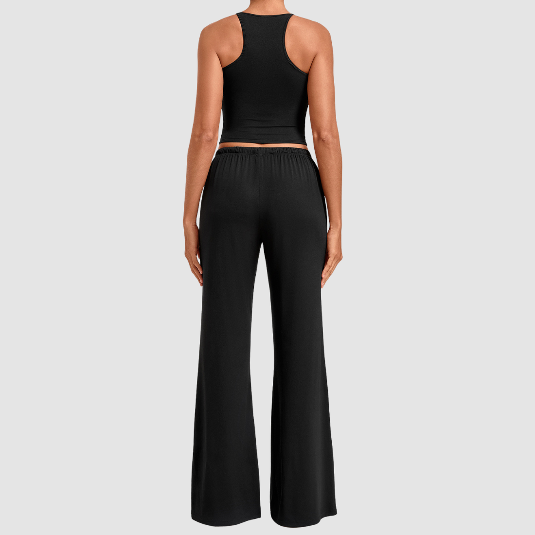 Wholesale Women’s Backless Cami & Straight-Leg Pants Yoga Set