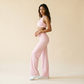 Wholesale Women's Brushed Fabric Sports Bra and Wide-Leg Pants Set