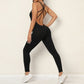 Wholesale Seamless back cross-sport jumpsuit | Wonderxfans bulk activewear