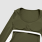 Wholesale Women's Brushed Yoga Set: Long-Sleeve Crop Top & Wide-Leg Pants