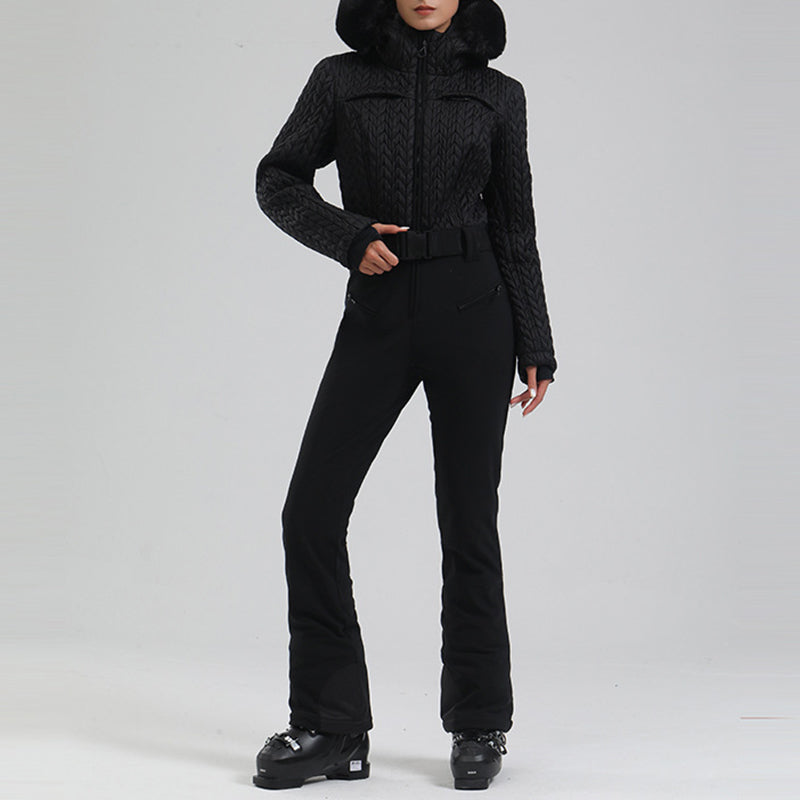 Women's Windproof and Waterproof Ski Jumpsuit