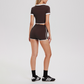 Wholesale Women's Sexy Short-Sleeved Shorts Outdoor High-Elastic Running Cycling Set