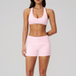 Wholesale Cross Trap Sports Bra + Fold-Up Waistband Shorts 2-Piece Set