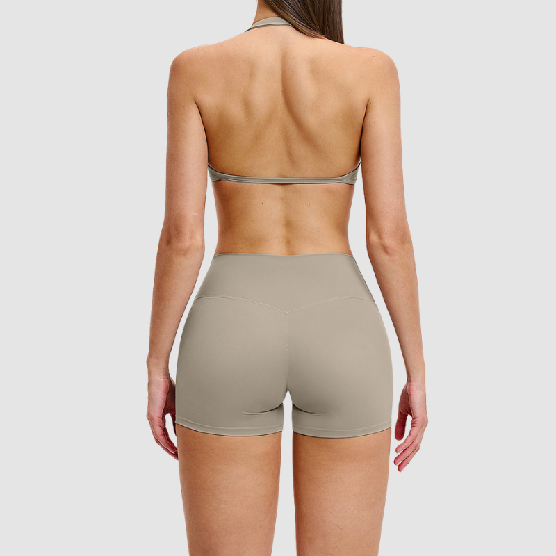 Wholesale thin trap sports bra+shorts 2 | Wonderxfans bulk activewear