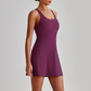 Wholesale Naked-Feel Anti-Exposure Sports Tennis Dress with Built-In Bra – Quick-Dry Active Dress