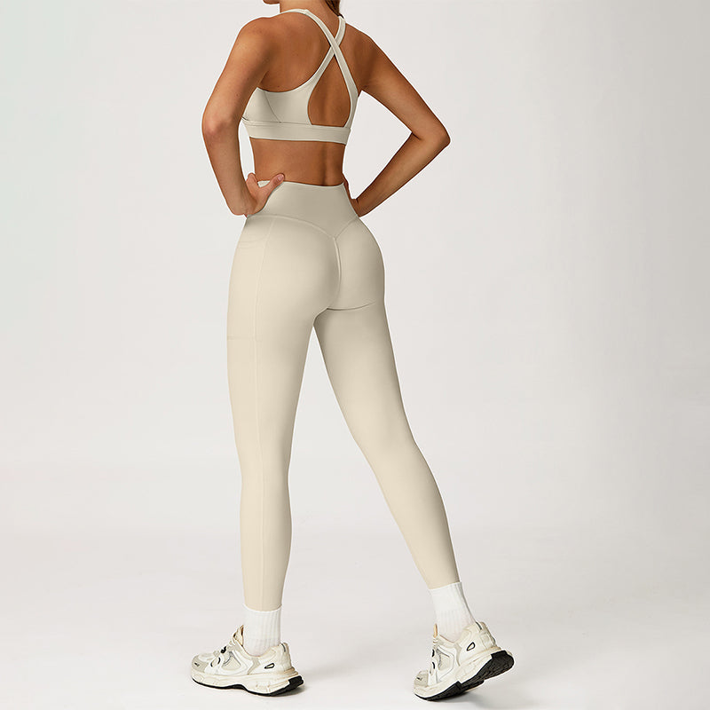 SPORTS BRA + HIGH WAIST LEGGINGS 2-PIECE SET