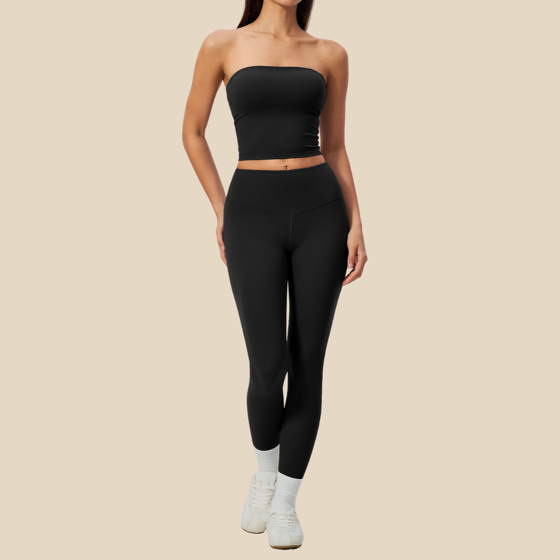 Wholesale Women's Activewear Padded Sports Vest & Fitted Cropped Pants Set