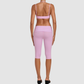 Wholesale Women's Faux-layered Bra Bra+Fold-over Waistband Shorts 2-Piece Set