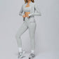 sports jacket+SPORTS BRA + HIGH WAIST LEGGINGS 3-PIECE SET