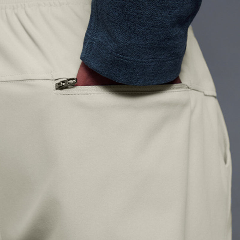 Elastic Waist Straight Leg Casual Pants