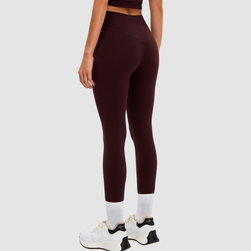 Wholesale solid color slim-fit stretchy leggings