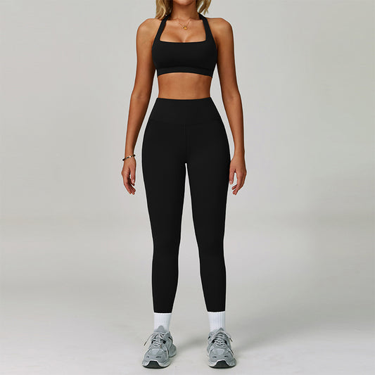 Wholesale Halter Sports Bra + High-waisted | Wonderxfans bulk activewear