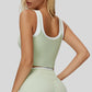 Two-piece contrasting sports tank top