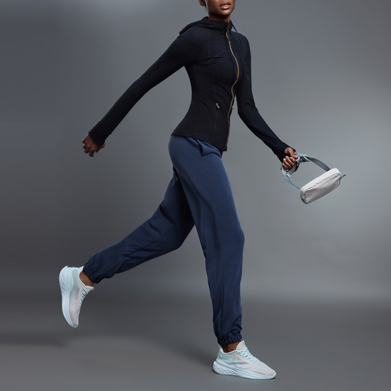 Women's yoga hooded cardigan long sleeve sports jacket