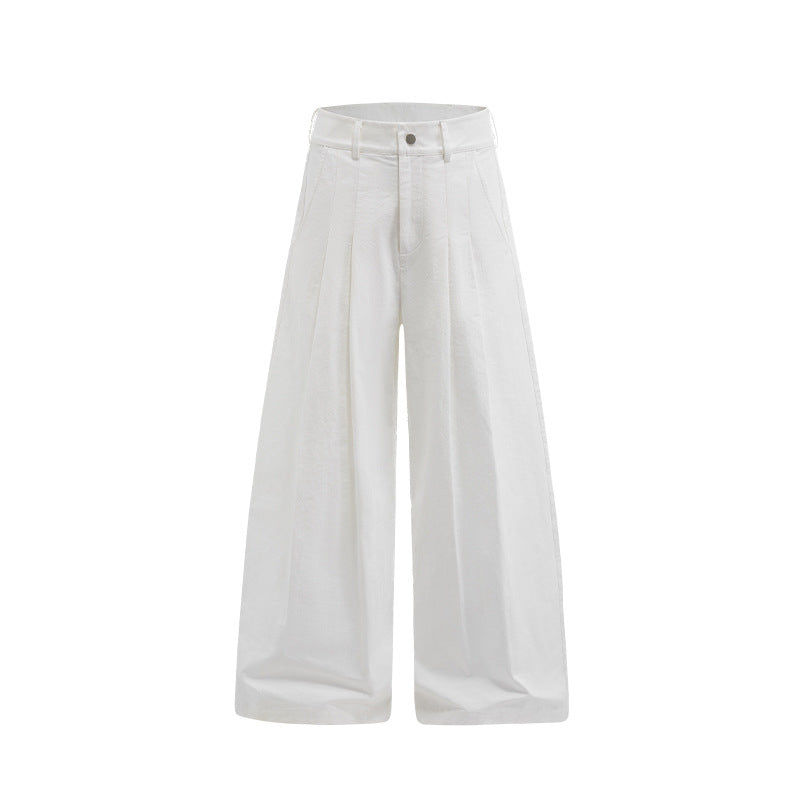Wide-leg casual pants