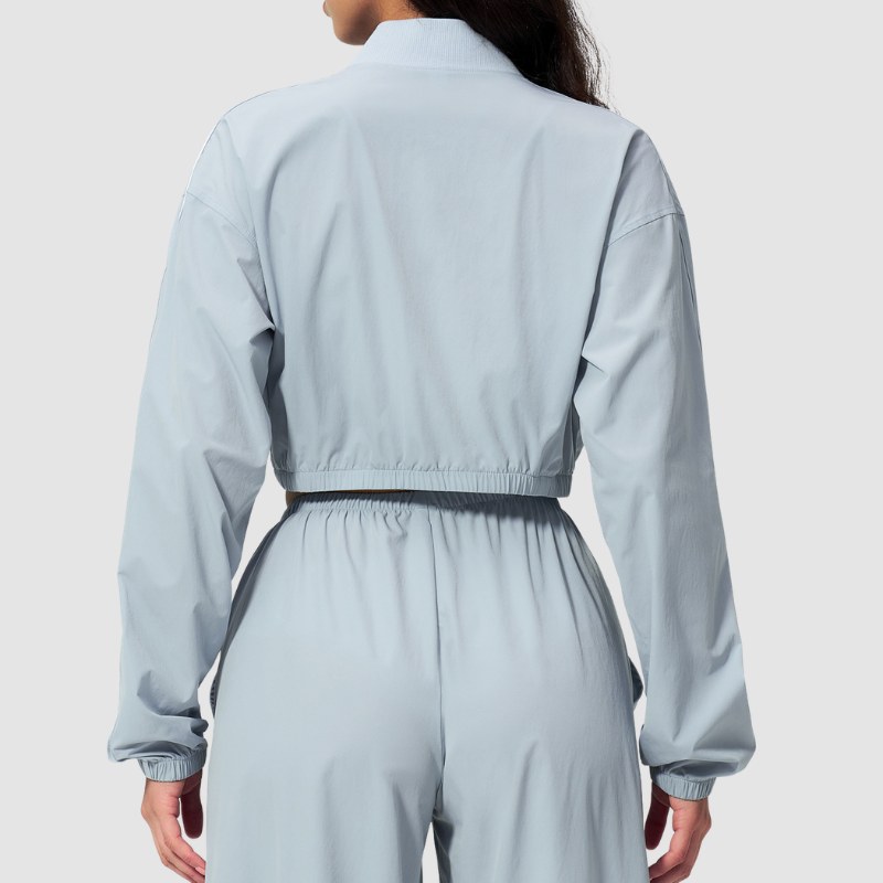 Wholesale Women's UPF50+ Sun-Protection Cropped Zip-Up Jacket – Cool-Touch Stand Collar Athletic Jacket