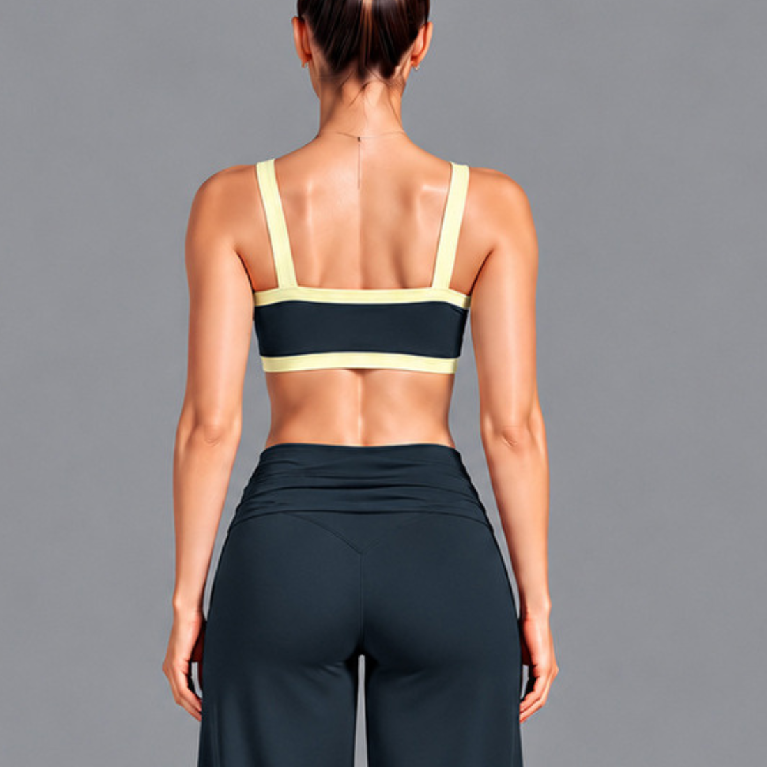 Women's Activewear Padded Sports Bra & High-Waist Long Pants Yoga Set