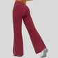 High-waisted contrasting loose wide-leg pants