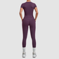 Wholesale Women's Naked-Feel Short Sleeve Top + High-Waist Leggings Set – Peach Lift Yoga Fitness Activewear