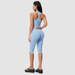 Wholesale Women's I-shape back Vest + Mid-Length Shorts Set - Butt-Lifting Yoga Gym Activewear