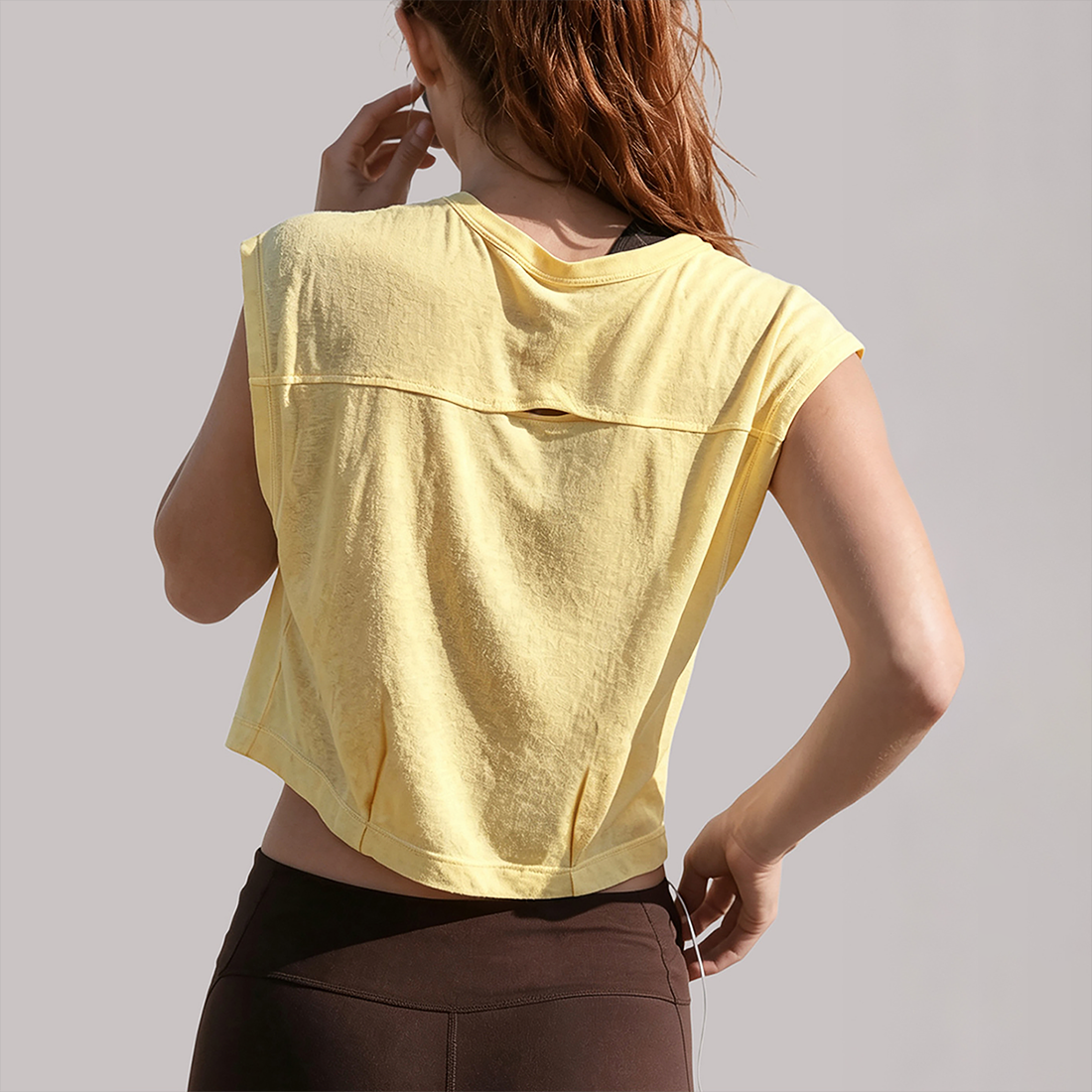 Wholesale Tencel Cotton Sleeveless Yoga Top – Quick-Dry Fitness Tank Top