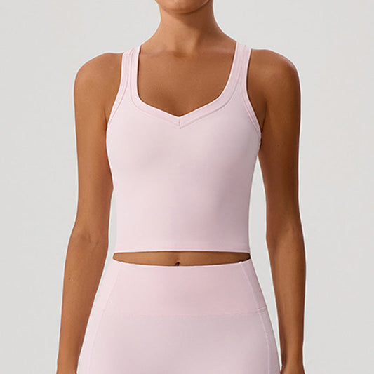 Racerback sleeveless fitness yoga tank top