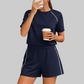 Wholesale Women's Short Sleeve T-Shirt & Shorts Casual Athletic Set