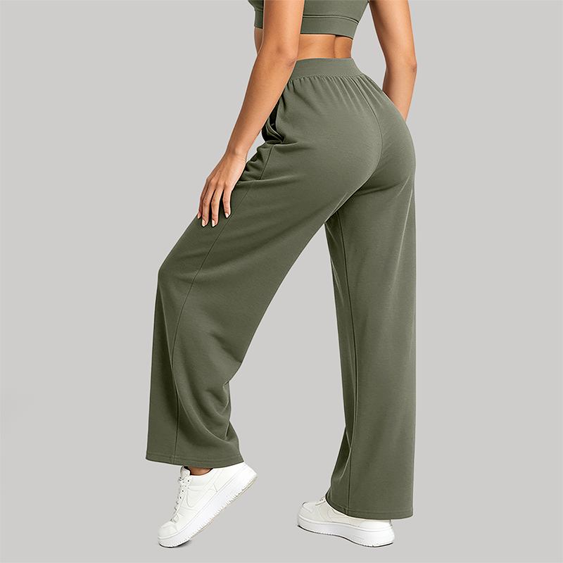 Wholesale Women's Eco-Friendly Fiber Wide-Leg Yoga Pants