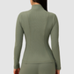 Wholesale Women's Activewear Fleece-Lined Zip Pocket Yoga Jacket