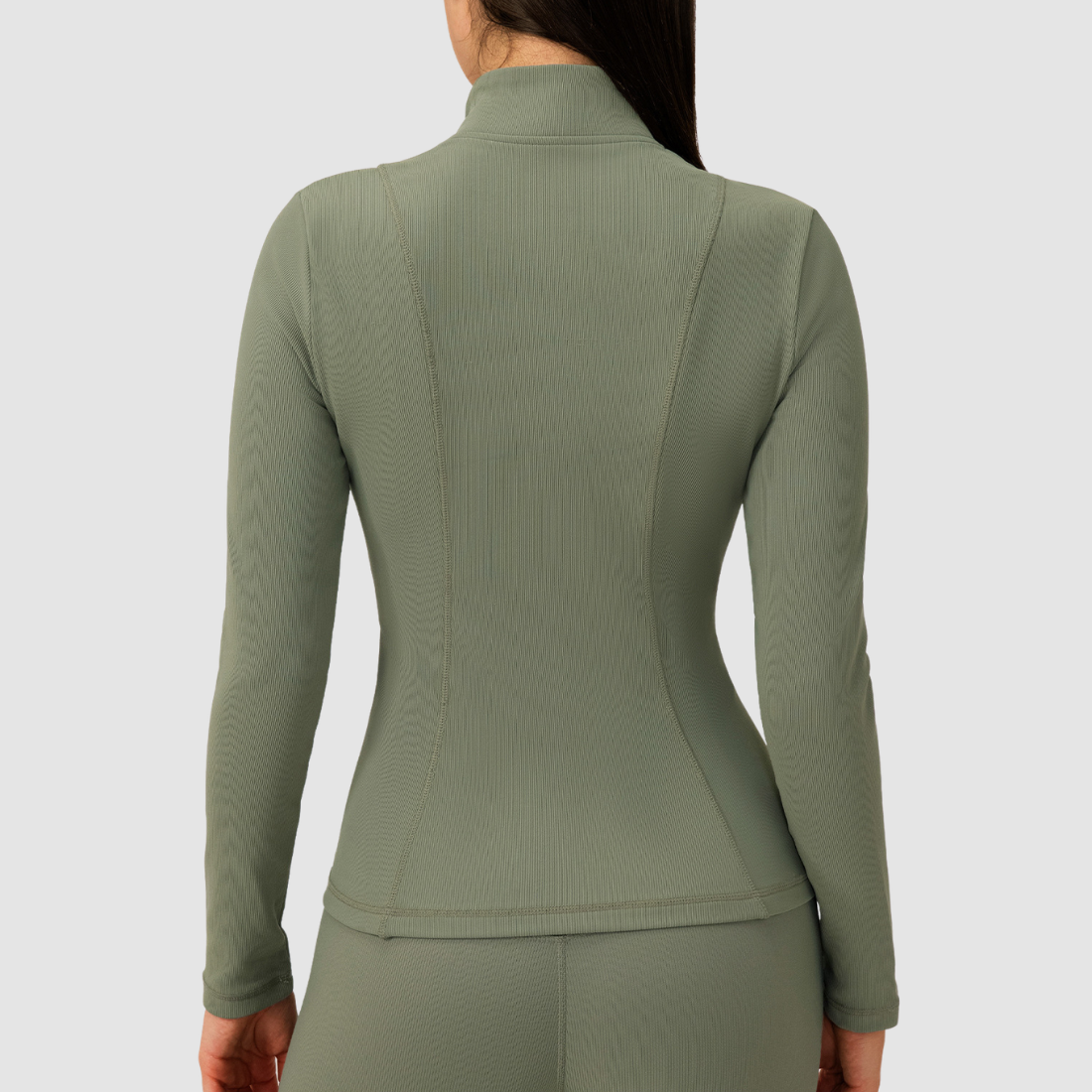 Wholesale Women's Activewear Fleece-Lined Zip Pocket Yoga Jacket