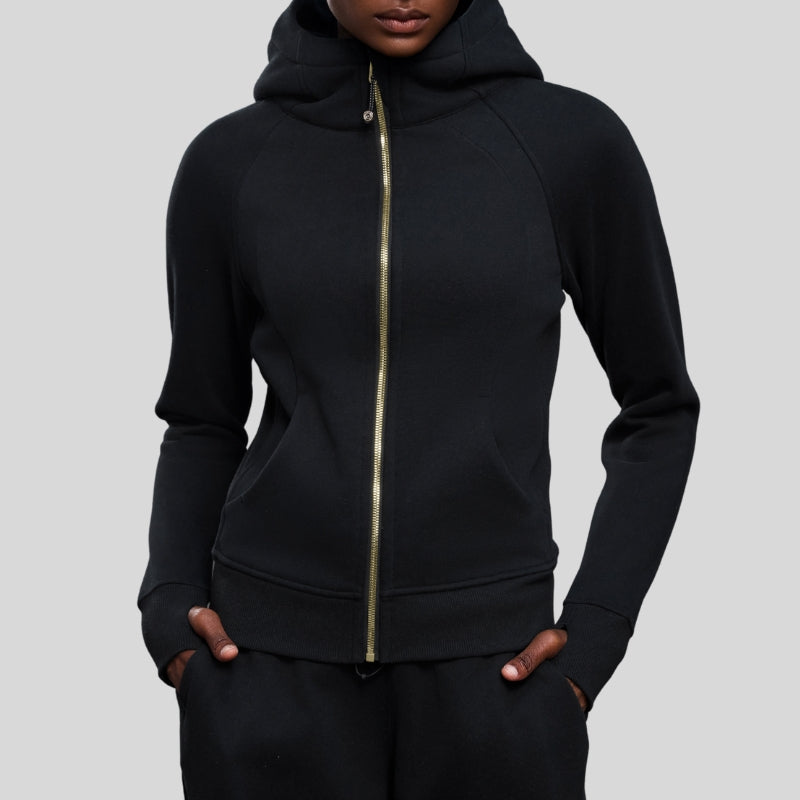 Hooded Zip-Up Fleece Jacket
