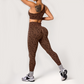 Wholesale Women's Leopard Print Yoga Set – One-Shoulder Bra & High-Waist Leggings