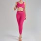 Color-Blocked Sports Bra + High-Waisted Leggings 2-Piece Set