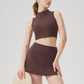 Wholesale Women's Short Sleeve Yoga Top & Tennis Skirt Set – Quick-Dry Sporty Two-Piece